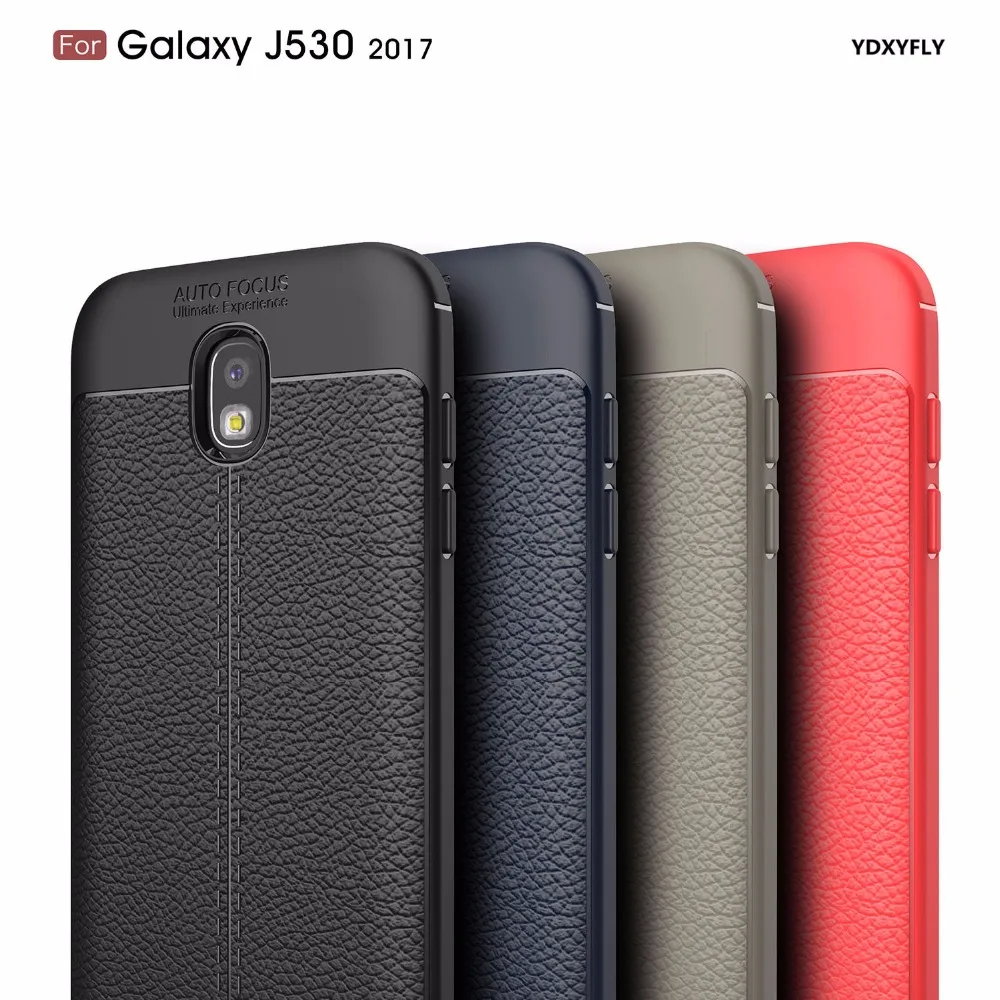 YDXYFLY Litchi Skin Coated Phone Case For Samsung Galaxy J3 J5 J7 2017 EU J330 J530 J730 Soft TPU Cover J510 J710 |