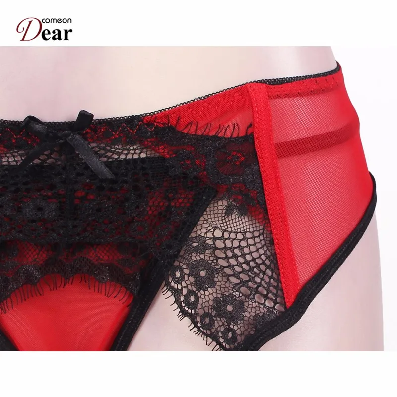 Comeondear Garter Belt Plus Size Lace Garter Panty Reggicalze Donna Sexy Garter Belt Lingerie Stocking For Women Belts Garter