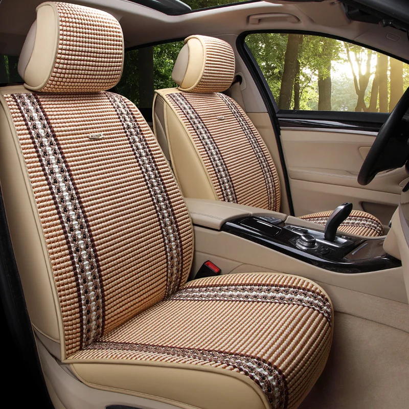 

Universal flax car seat covers For auris corolla prius camry c hr rav4 suv fortuner highlander land cruiser prado venza suv land