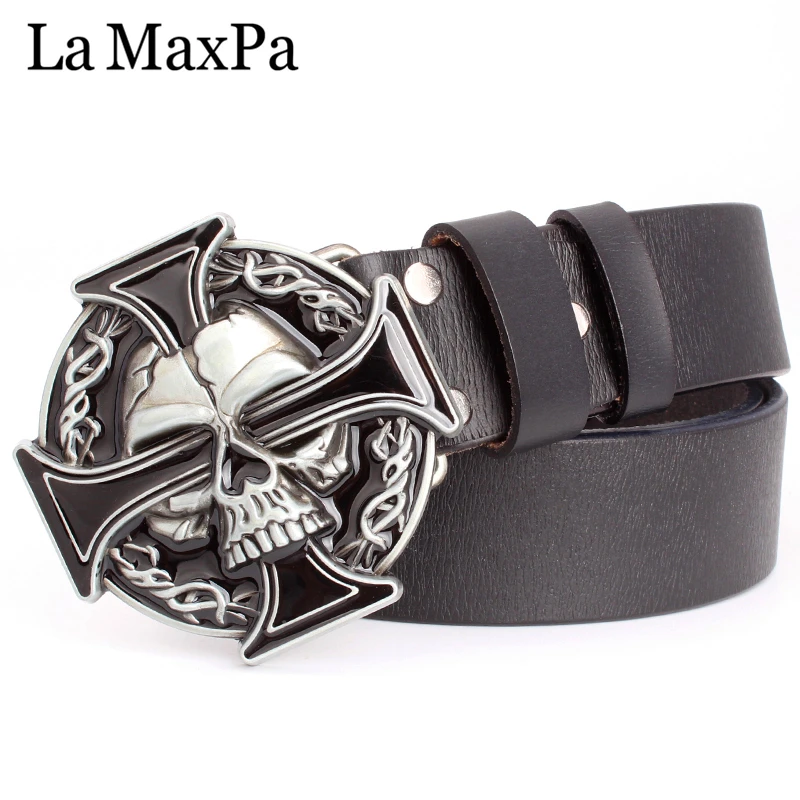 Мужской ремень в стиле панк с пряжкой из натуральной кожи|mens belt buckle|punk men beltgenuine