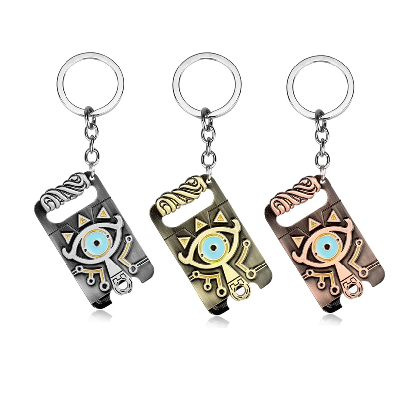 

Wholesale Legend of Zelda Keychain Sheikah Slate Pendant Keyrings Breath of the Wild Game Jewelry key Holder Accessories Cosplay