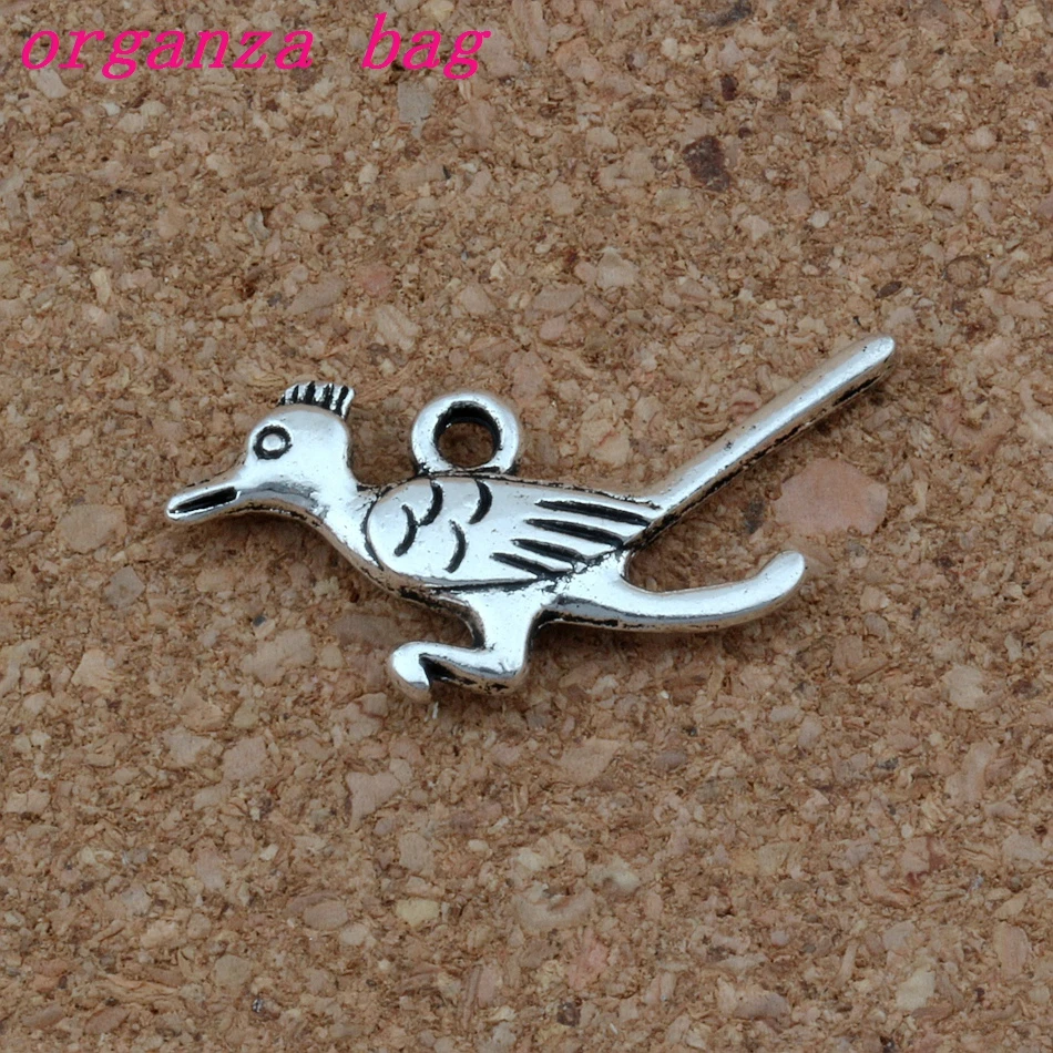 

Roadrunner Bird Charms Pendants 100Pcs/lot 28x13mm Antique Silver Fashion Jewelry DIY Fit Bracelets Necklace Earrings A-257