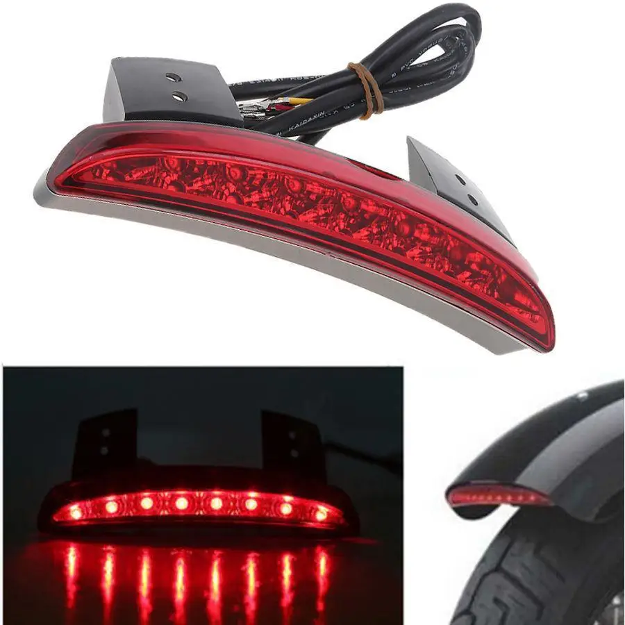 

Red Lens Chopped Fender Edge Motorcycle 8 LED RED Stop Running Brake Rear Tail Light for Harley Sportster XL 883N 1200N XL1200V