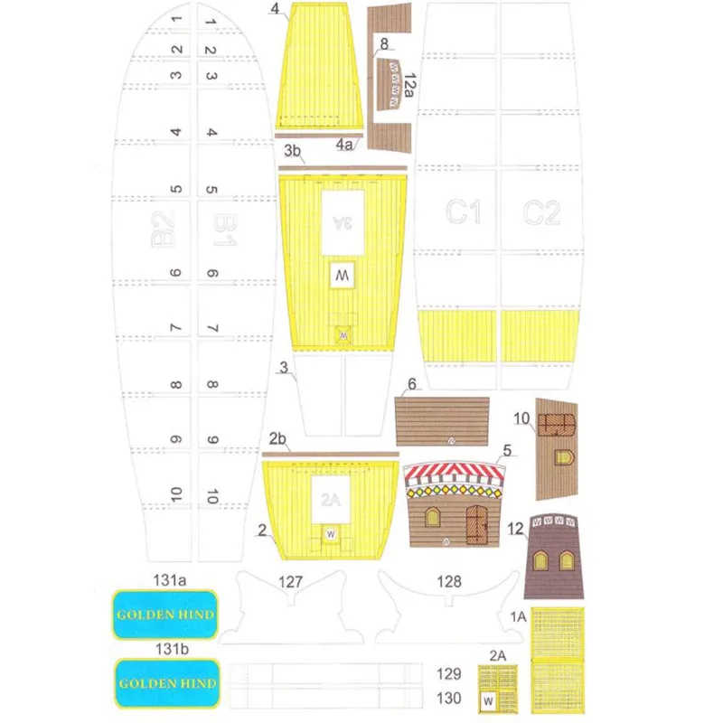 1:100 3D английская Золотая задняя Галеона корабль лодка Бумажная модель Сборка ручная работа игра-головоломка DIY Бумажные модели лодки игрушки