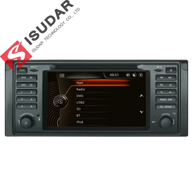 

Isudar Car Multimedia Player GPS For BMW 5 Series/X5 E53 E39 Canbus Radio Capacitive Touch Screen Rear View Camera Microphone