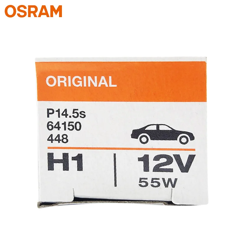 OSRAM H1 12V 55W 64150 P14.5s Германия 3200K стандартная оригинальная линия Авто фара