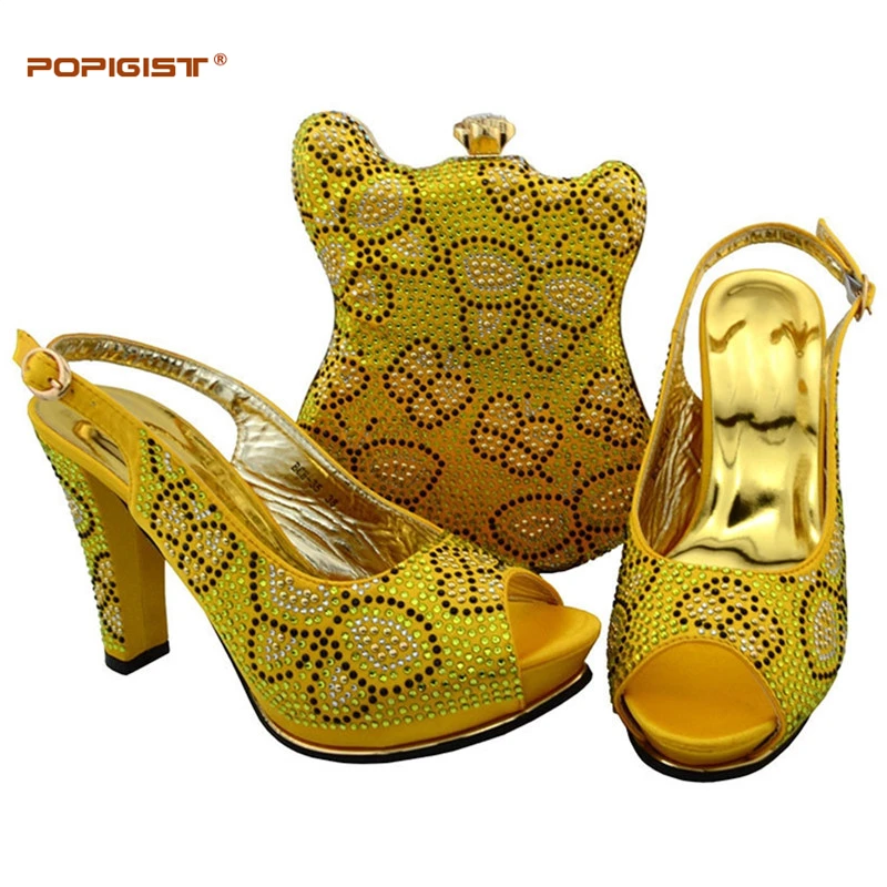 Novel design yellow color Shoes and