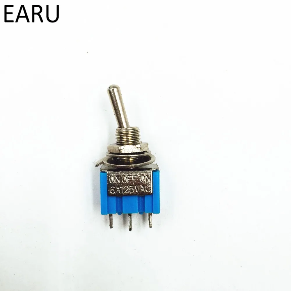 Toggle Switch 10Pcs DIY Toggle Switch ON-OFF-ON / ON-OFF 3Pin 3 Position Latching MTS-103 MTS-102 AC 125V/6A 250V/3A Power Button Switch Car