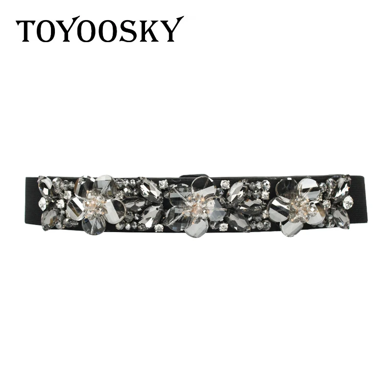 TOYOOSKY/новые модные черные женские ремни из искусственной кожи со стразами и