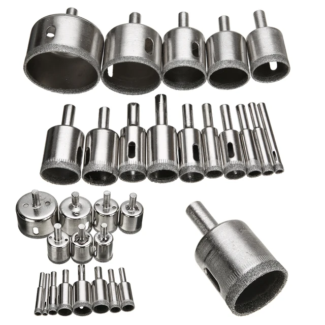15pcs Diamond Coated Drill Bit Set Tile Marble Gl Ceramic Hole 15pcs Diamond Coated Drill Bit Set Tile Marble Gl Ceramic Hole Saw Drilling Bits For