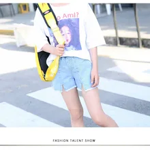 Джинсовые шорты для девочек коллекция года, новая летняя детская одежда детские повседневные штаны в Корейском стиле шорты для бега для больших девочек