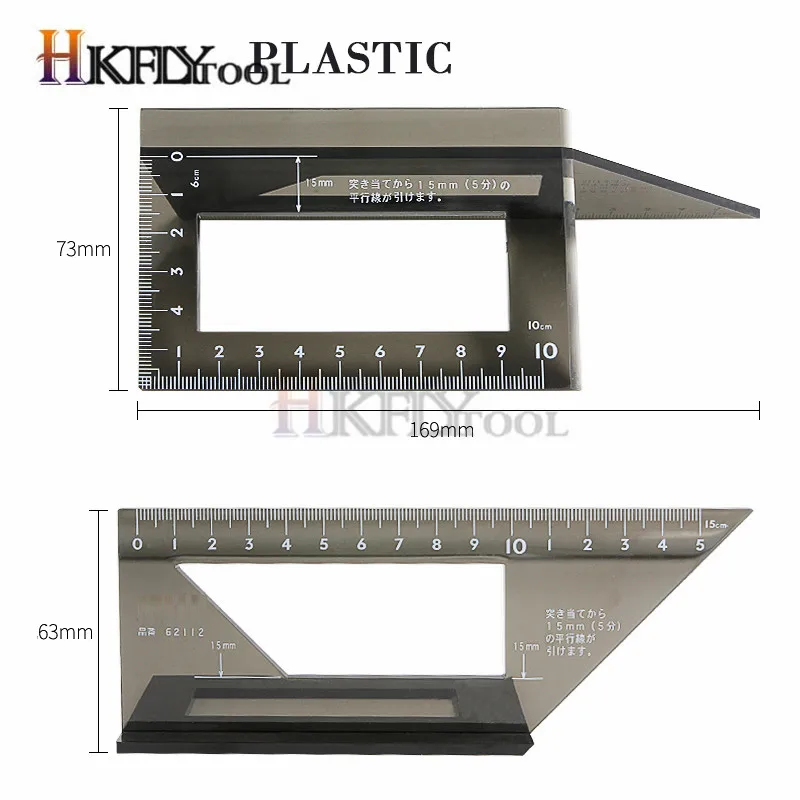 Алюминиевый сплав деревообрабатывающий Многофункциональный квадратный 45 градусов 90 многофункциональная угловая линейка угломер по линейке