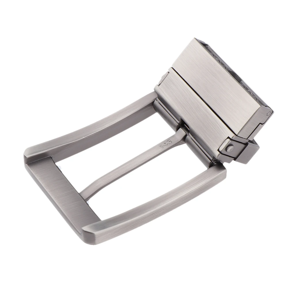 Silver Men's Metal Belt Buckle DIY Leather Craft Jeans Accessories Supply for 1.3-1.34 inch Wide Belt Metal Replacement 