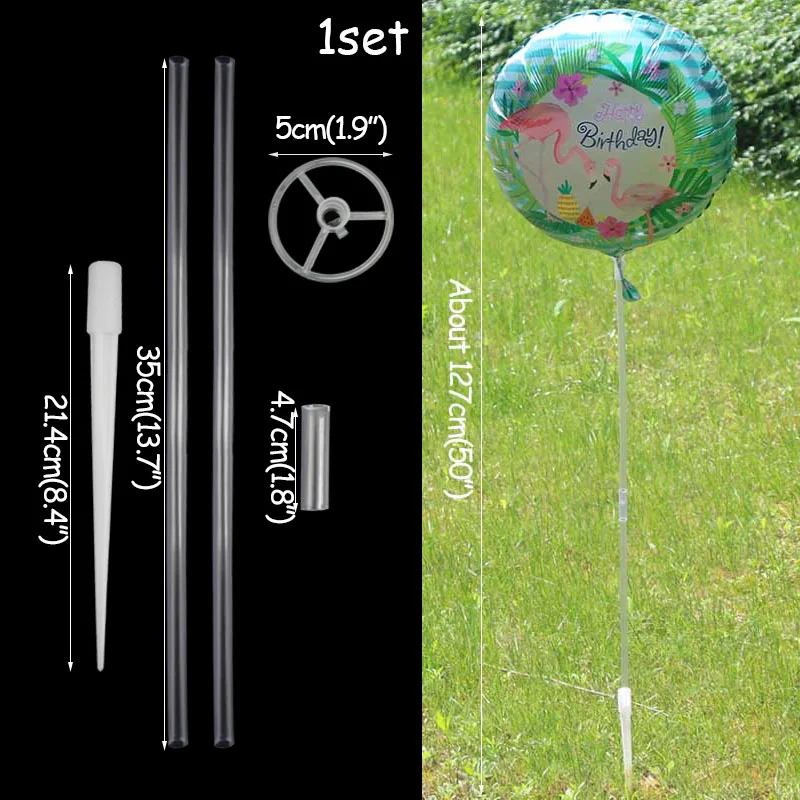 Украшения на день рождения, Детская подставка для воздушных шаров, на день рождения, свадьбу, единорог, держатель для шарика, палка, Шариковая АРКА, вечерние принадлежности - Цвет: 1set balloon stand