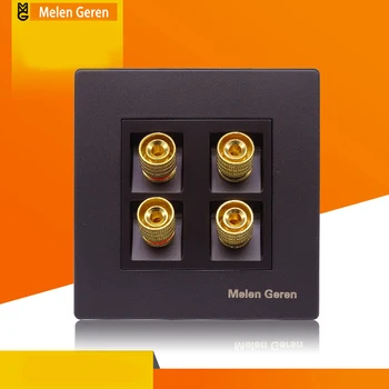 

Sound Speaker Wall Audio Junction Box Plate Panel Connector Terminal Block Terminal Socket Banana Jacks Interface