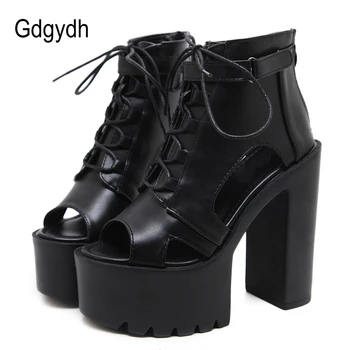 

Gdgydh Open Toe Summer Shoes Woman 2020 Spring Autumn Black Extreme High Heels Fashion Buckle Sapato Feminino Ladies Sandals