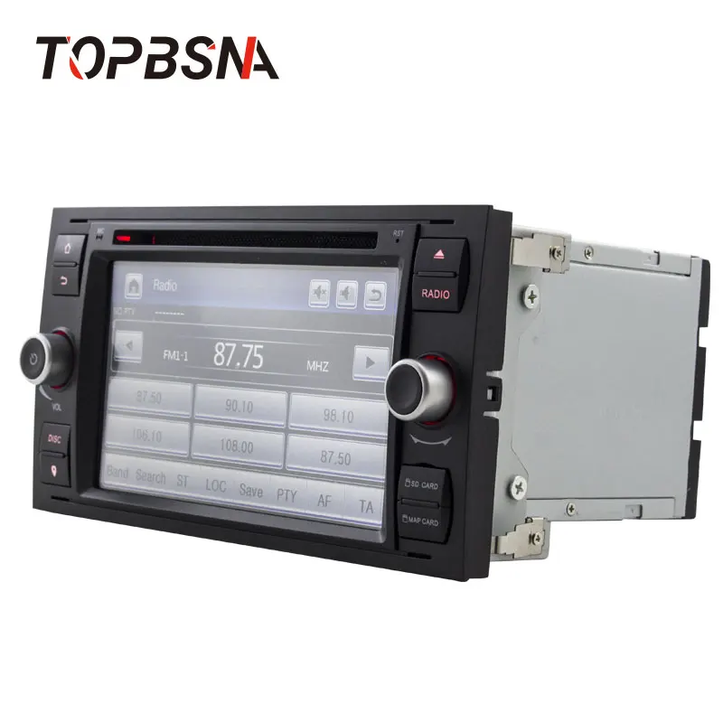 Perfect TOPBSNA Car multimedia Player For Ford Mondeo S-max Focus C-MAX Galaxy Fiesta transit Fusion Connect kuga 2 din Car Radio Stereo 3