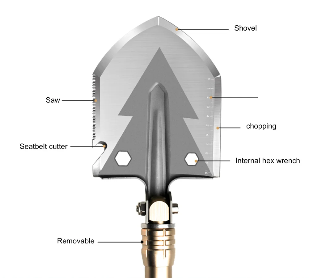 Профессиональная Военная Лопата для выживания на открытом воздухе, Складная Многофункциональная тактическая лопатка для кемпинга, лопата, инструменты для сада DIY