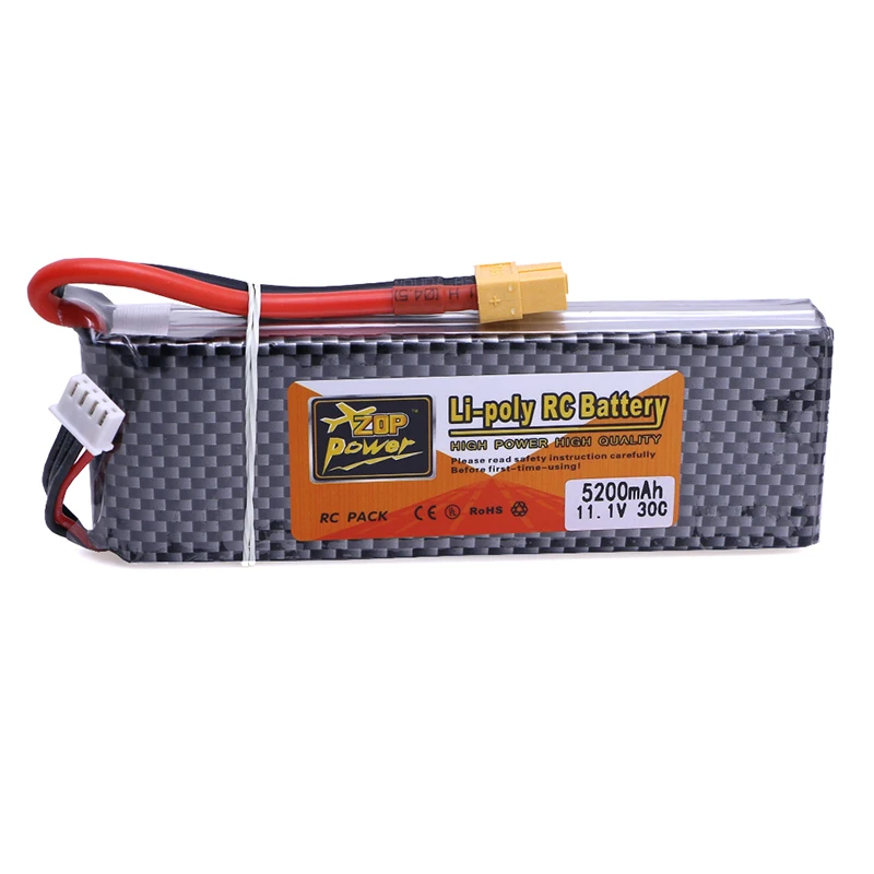 Buy Online 3S Lipo Battery Pack 11.1 V 5200mAh 30C 3PCS for RC Airplane