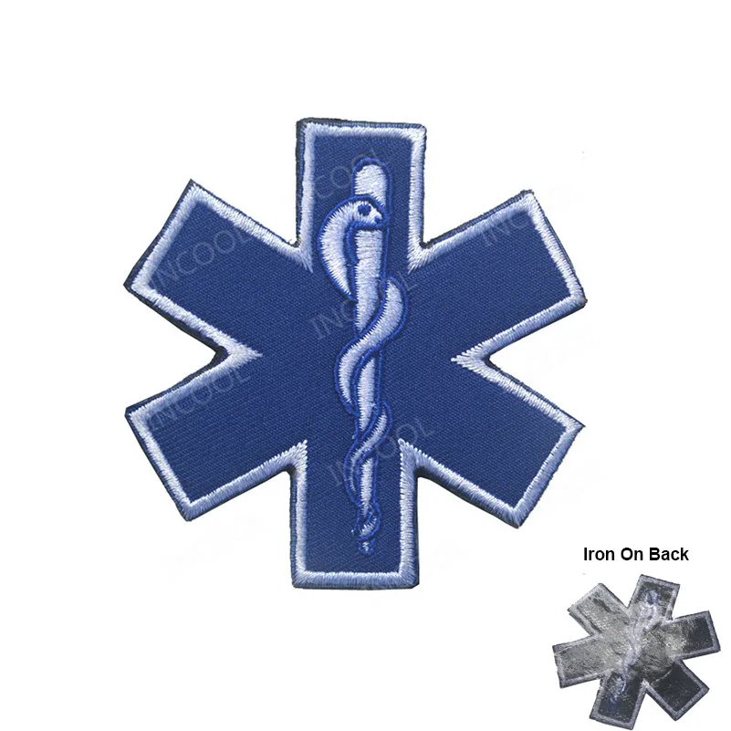 Заплата вышивки Star of Life ЕМТ Железный крест на каждый день застежке-липучке