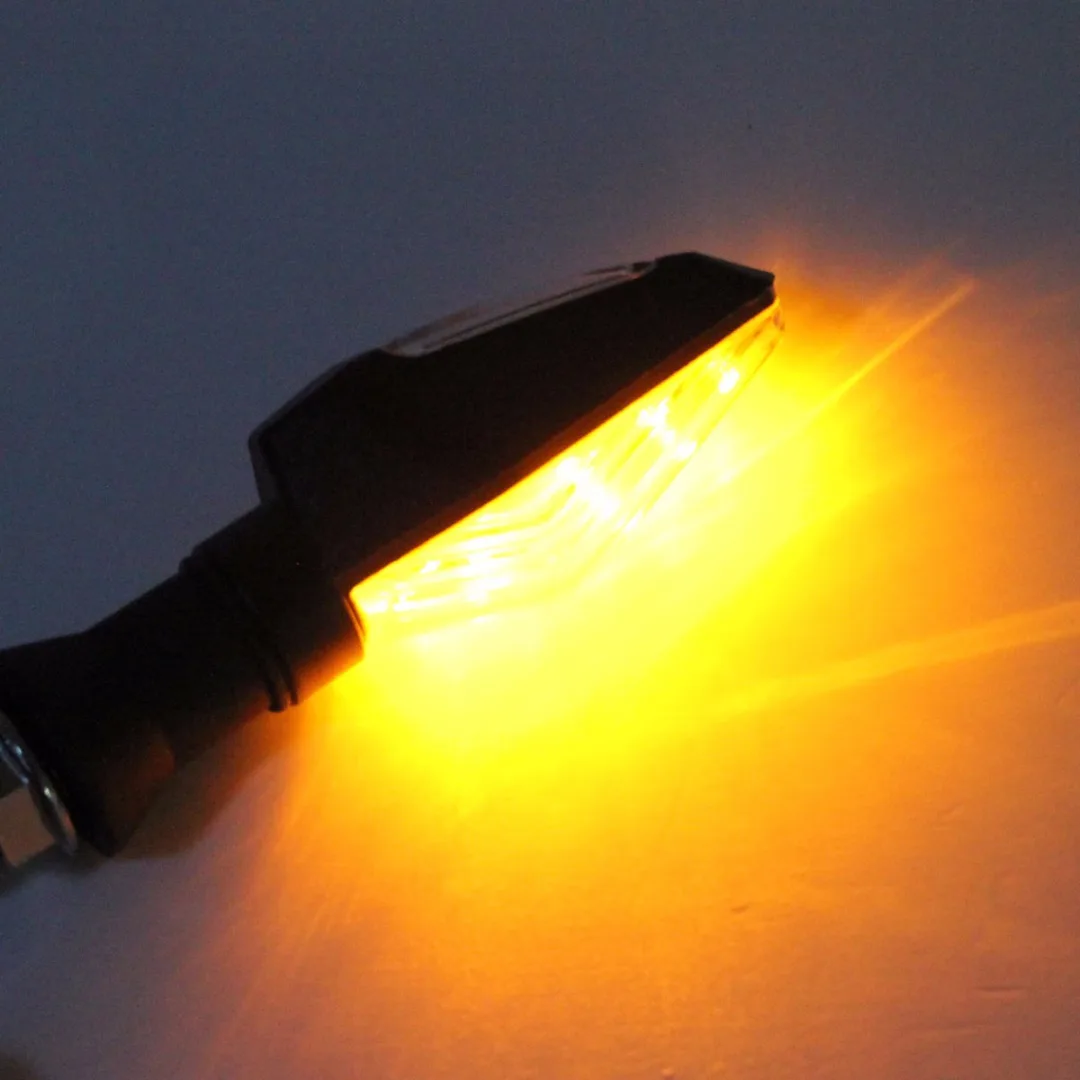 4pcs/set Motorcycle Amber&Blue 12LED Turn Signal Indicator Light+Flasher Relay