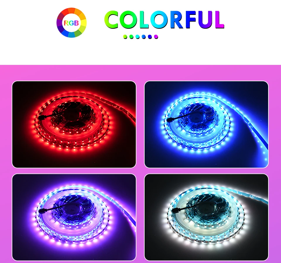 SATA RGB Decorative LED Lights Indoor Decor Holiday LED String Lights for PC Computer Case SMD 3535 Decorative Light LED Strip (8)