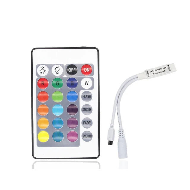 SMD 5050 3528 2835 RGB светодиодный светильник лента аксессуары DC 12V 24 key/44 key RGB IR RF пульт дистанционного управления для RGB светодиодный - Испускаемый цвет: mini 24keys