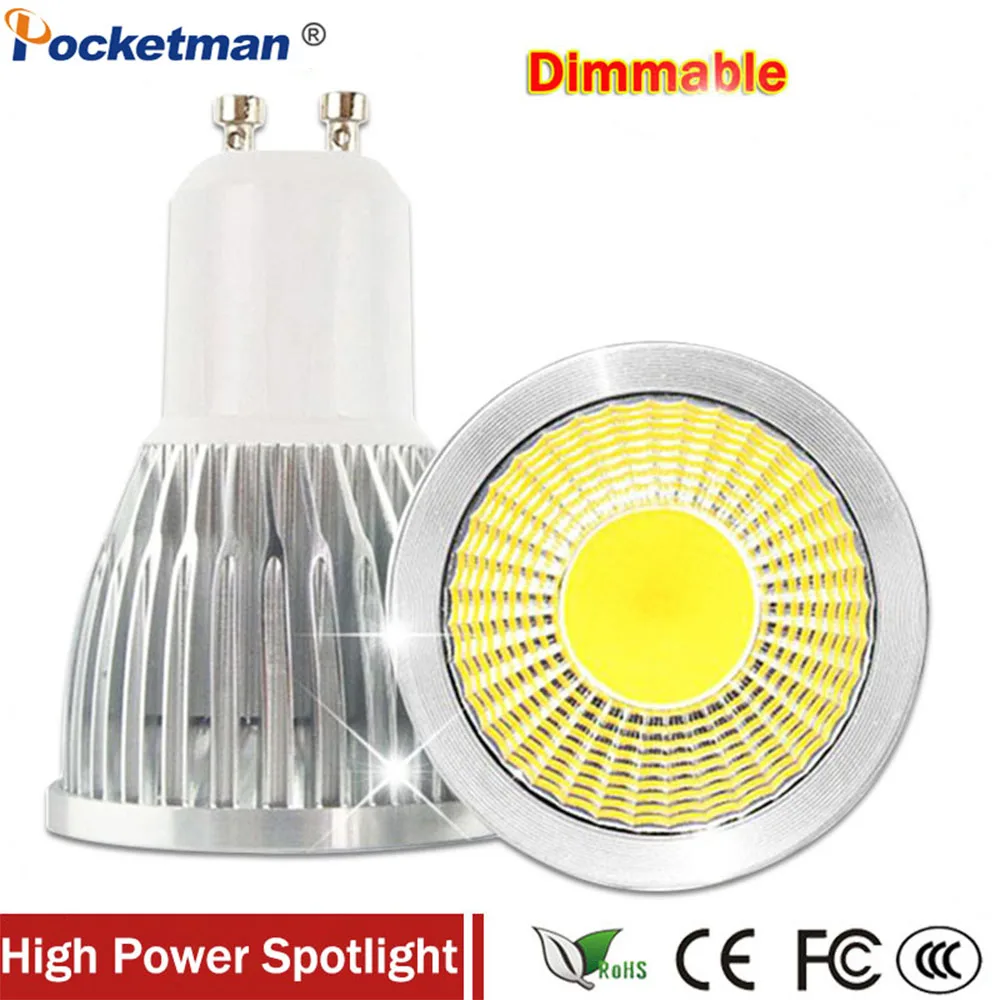 Ampoule Super brillante GU10 COB 3W 5W 7W, projecteur GU10 variable GU