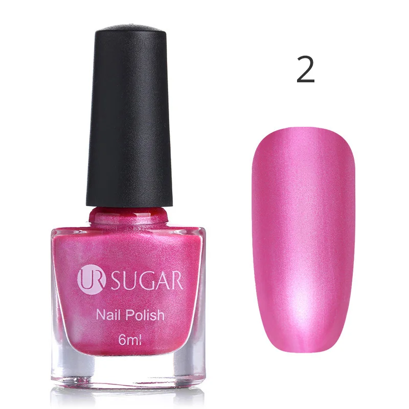 Ur Sugar 6 мл зеркальный эффект лак для ногтей металлик Фиолетовый розовое золото серебро хром лак для ногтей маникюрный лак - Цвет: 2