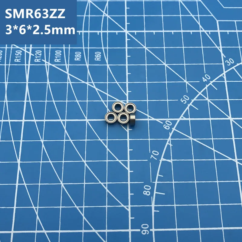 2 шт Высокое качество Гибридный керамический из нержавеющей стали 440C SMR63ZZ миниатюрный глубокий шаровой подшипник SMR63 3*6*2,5 мм