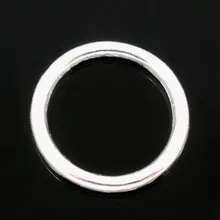 DoreenBeads, цинковый сплав, закрытая пайка, прыгающие кольца, Круглый, серебряный цвет, 10 мм(3/"), диаметр, 55 шт