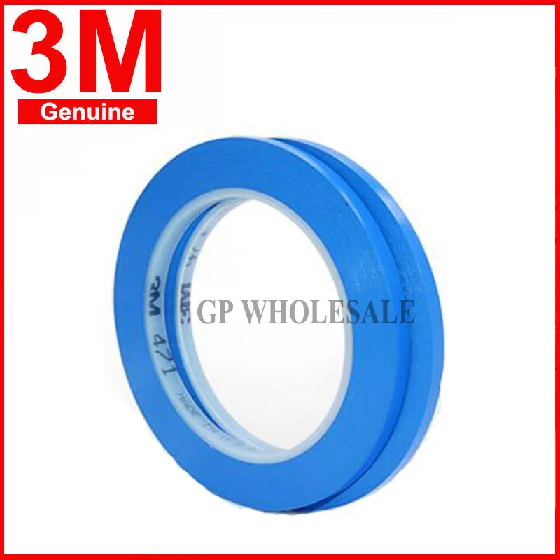 

3M 471 premium perfomance strong vinyl tape length 33M BLUE bundle set for Decoration, Masking accept customized 5mm