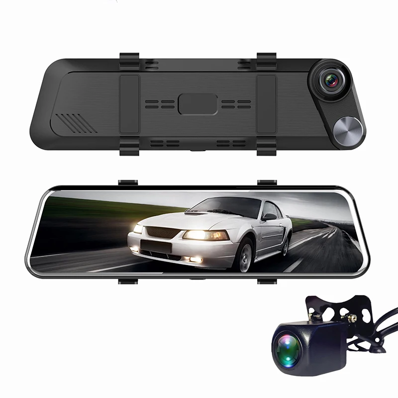 

Car DVR Stream RearView Mirror Dash Camera 10 IPS Touch Screen Full HD 1080P Front and Rear Dual Camera Car Night Vision Record