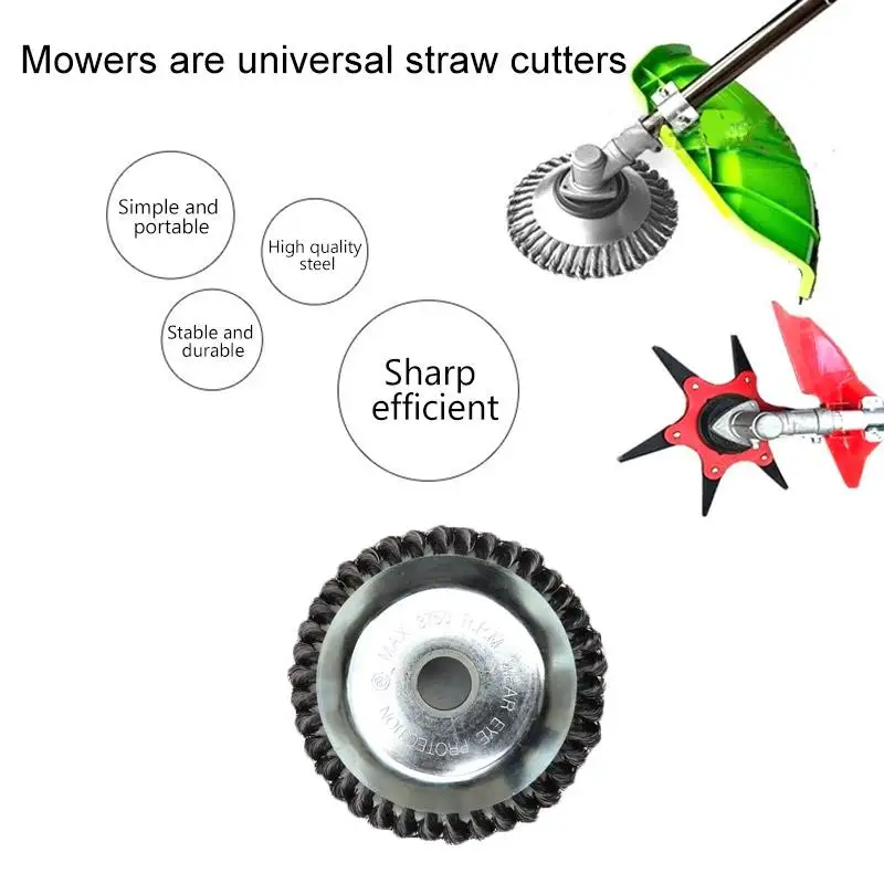 Replacement Wheel Grout Steel Wire Grass Twisted Accessories Rotary Cutter Weed Brush Polishing Bowl Type Trimmer Practical