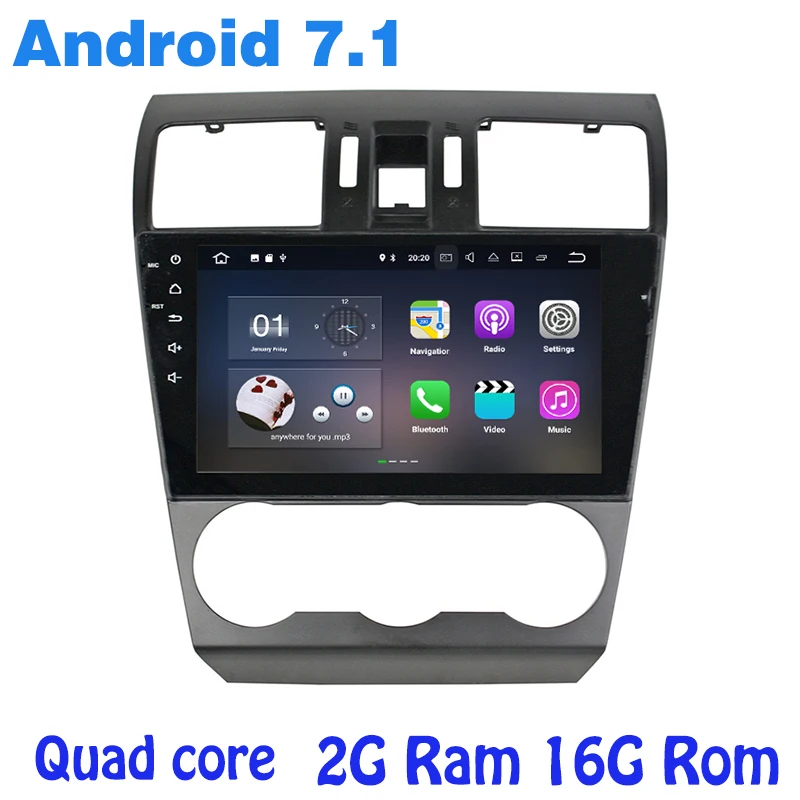

Android 7.1 Quad core Car radio gps player for Subaru forester XV with 2G RAM RDS wifi 4G usb bluetooth mirror link Stereo