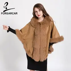 Fursarcar зимние кашемировое пальто элегантный с  «летучая мышь» рукавами Стиль женские короткие пальто весна и осень подходит Стиль BF-H0005