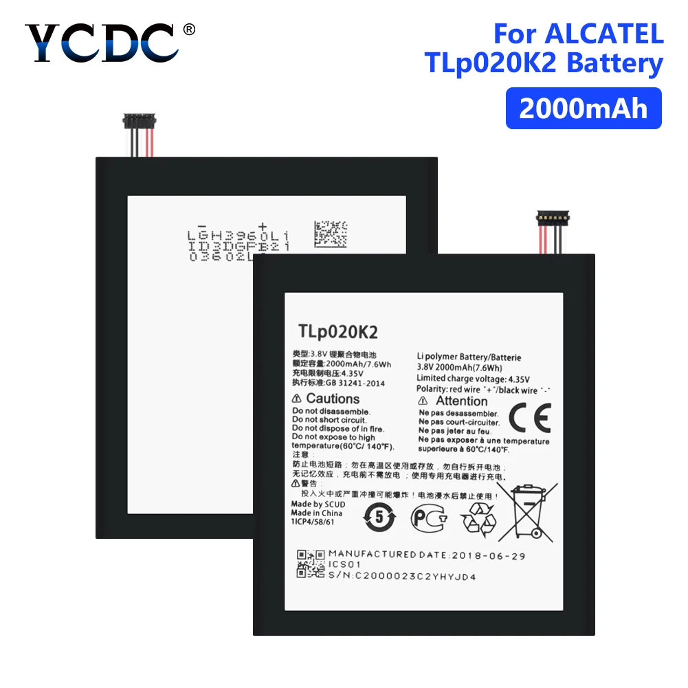 

TLp020K2 Lithium Polymer Mobile Phone Battery For Alcatel One Touch Idol 3 4.7" 6039H 6039Y 6039K TLp020K1 Batteries