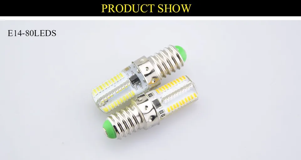 E14 G4 G9 СВЕТОДИОДНАЯ Лампа 220 V 110 V Bombilla Светодиодная лампа 80leds SMD3014 белый/теплый белый дом освещения для внимания люстры