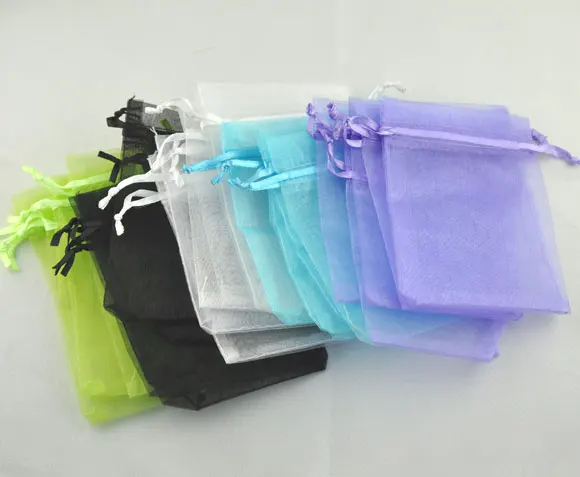 DoreenBeads Gift pouch bag mixed organza with draw wedding 16x13cm 50PCs B07748 yiwu