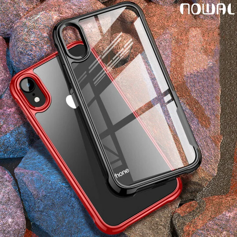 NOWAL мягкий силиконовый бампер для iPhone 5 5S SE 6 6S Plus жесткий акриловый прозрачный