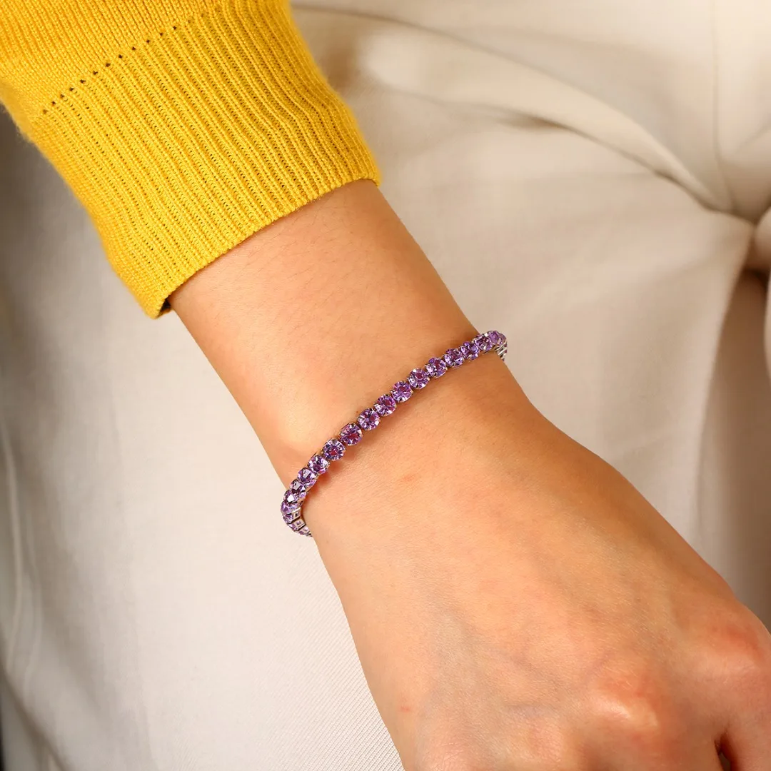 New Fashion Tennis Bracelet For Women Multicolor Cubic Zirconia Charm Bracelets & Bangles Femme Wedding Jewelry Crystal Bracelet