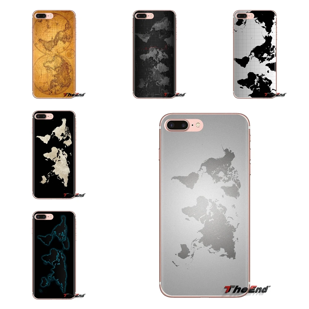 Antique World Map Art Transparent Soft Cases Covers For iPod Touch Apple iPhone 4 4S 5 5S SE 5C 6 6S 7 8 X XR XS Plus MAX |