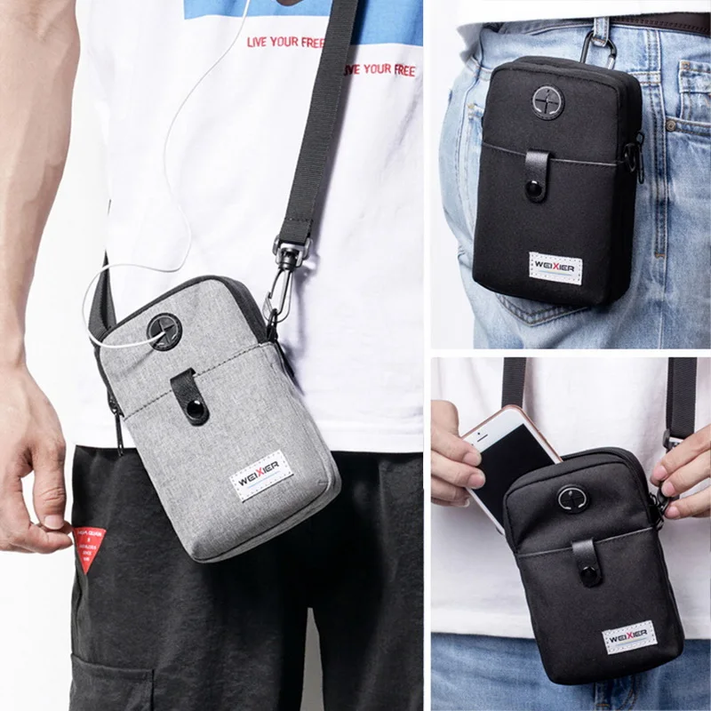 

PAPASGIX New Men Messenger Bags Hot Crossbody Shoulder Bag Famous Man's earphone Chest Bag Fashion Casual