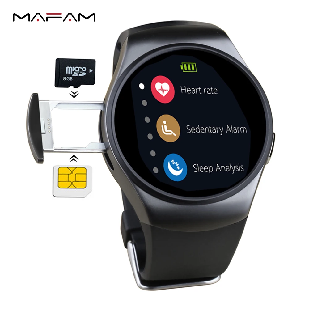 

LYKRY KW18 Bluetooth Smart Watch Full Screen Support SIM TF Card Smartwatch Phone Heart Rate for apple ios gear s2 huawei xiaomi
