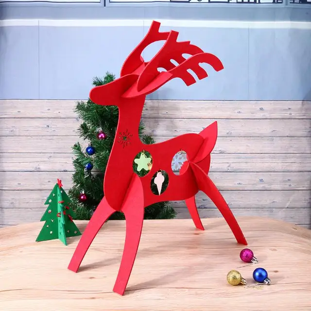 30cm christmas gift ornaments table decorations felt 3d christmas deer decor pendant navidad christmas decorations for - Christmas Deer Decor 30cm christmas gift ornaments table decorations felt 3d christmas deer decor pendant navidad christmas decorations for - Christmas Deer Decor
