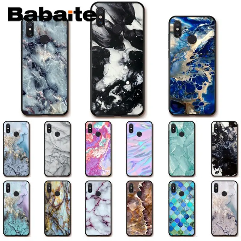 

Babaite Watercolor Marble tiles stone Phone Case For xiaomi mi 8se 6 mi8lite note2 note3 mix2 max2 max3 Mobile Cover