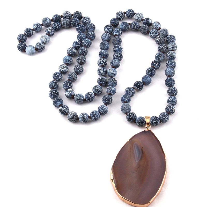 Женское ожерелье с подвеской из натурального камня|stone pendant necklace|natural stone necklacefashion