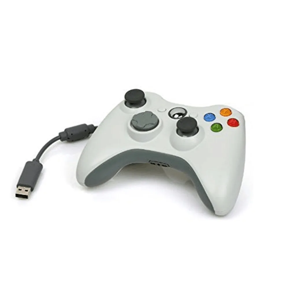 Проводной беспроводной джойстик Joy Pad для Xbox 360, геймпад, джойстик для microsoft Xbox360, консоль, игровой коврик, геймпады для ПК - Цвет: Wired White
