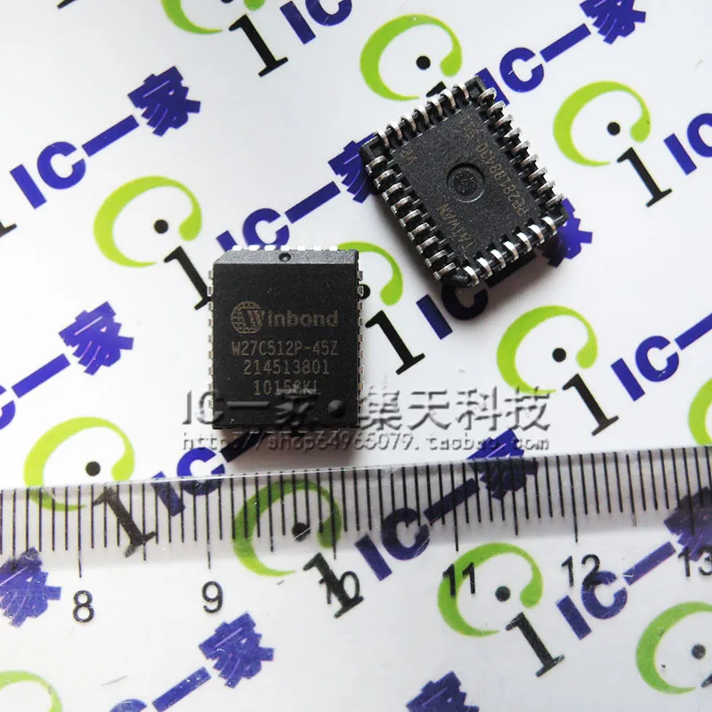 50PCS PLCC32 W27C512P 45Z memory chip originalchip resetter for epson