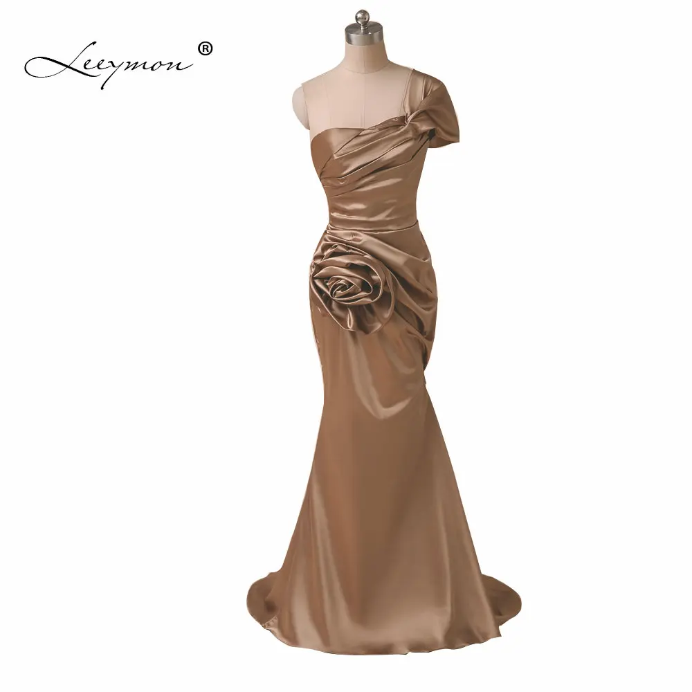 

Gold Real Evening Party Dress Mermaid Long Evening Dress Pleated Evening Gown 2017 Vestido De Festa A93